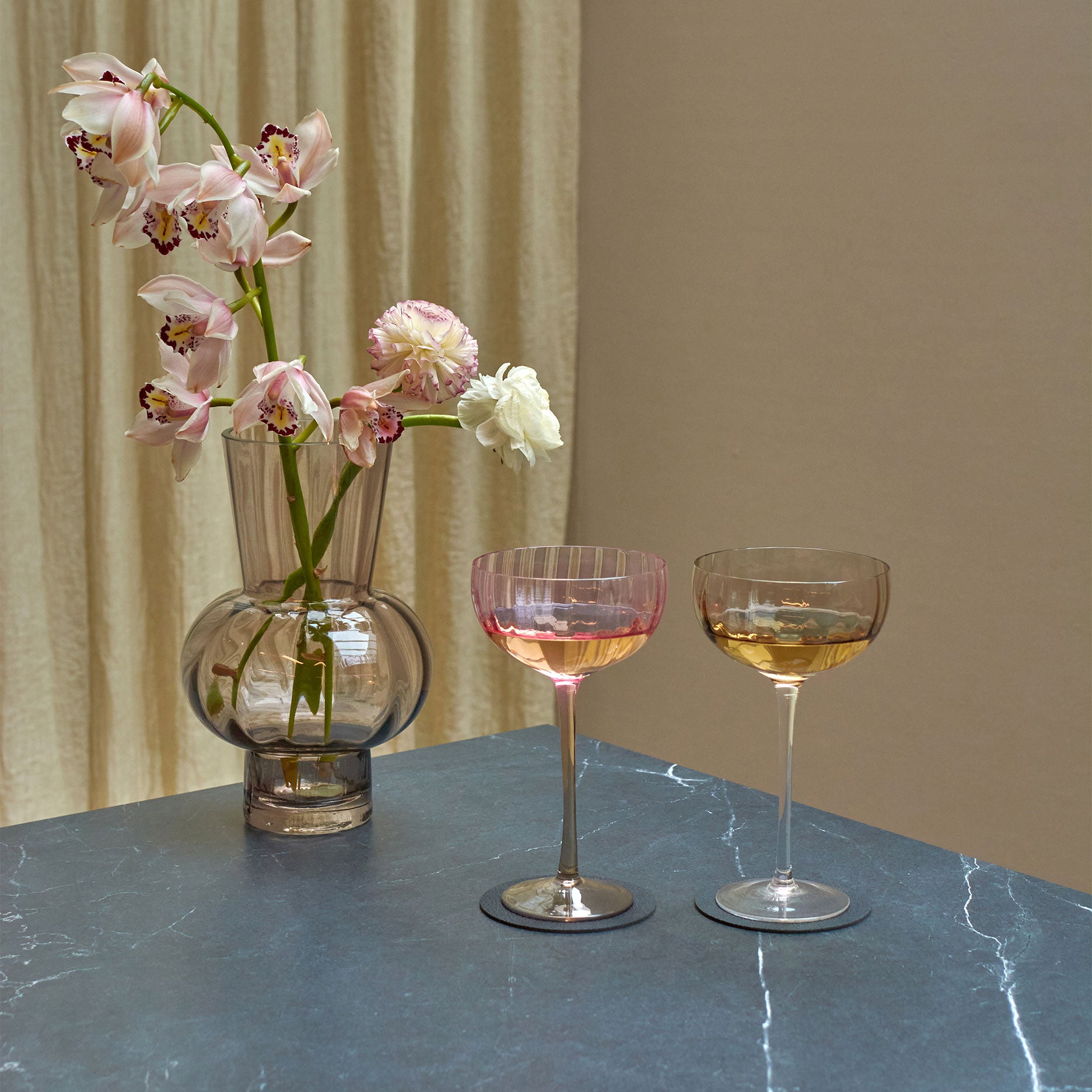 Candy Champagnerschale in Rosa